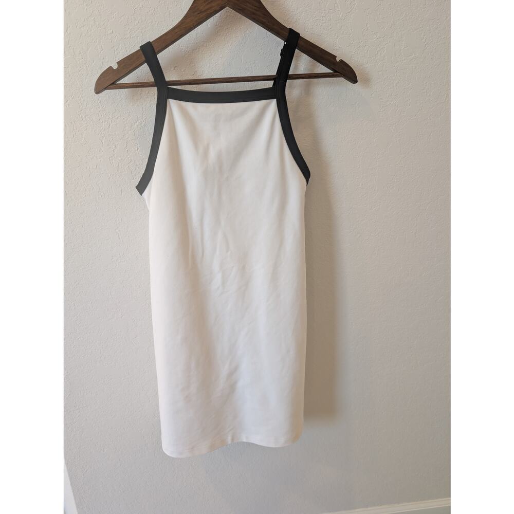 YPB sculptLUX white athletic dress w light padded bra and shorts sz S